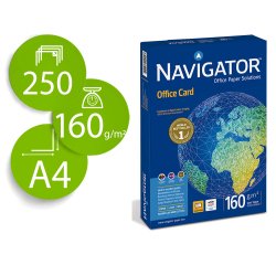 Papel fotocopiadora navigator din a4 160 gramos papel multiuso ink-jet y laser paquete de 250 hojas