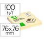 Bloc de notas adhesivas quita y pon q-connect 76x76 mm zig-zag