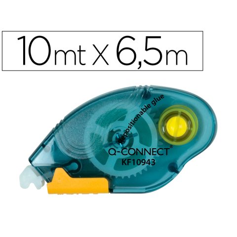 Pegamento q-connect roller compact removible 6,5 mm de ancho x 10 m unidad