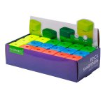 Sacapuntas q-connect metalico 1 uso con deposito