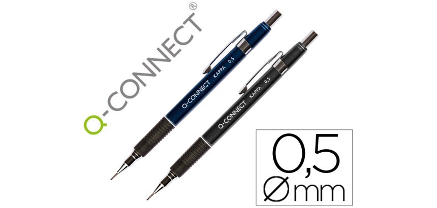 Portaminas q-connect kappa 0,5 mm sujecion de caucho
