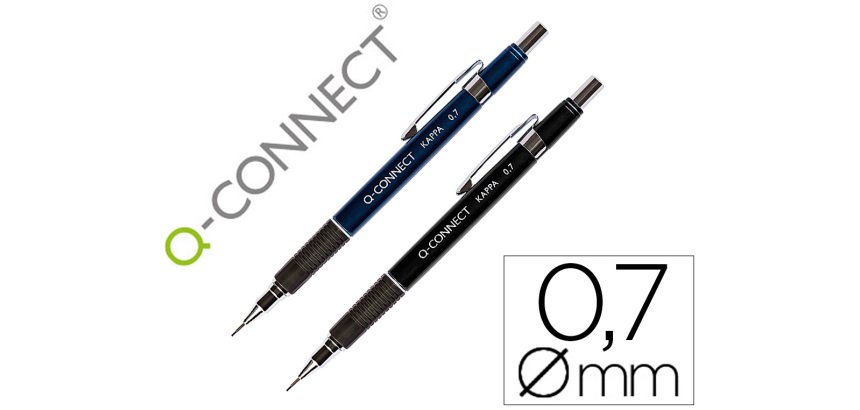 Portaminas q-connect kappa 0,7 mm sujecion de caucho