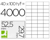 Etiqueta adhesiva q-connect kf00574 -tamaño 52,5x29,7 mm -fotocopiadora -laser -ink-jet-caja con 100 hojas din a4