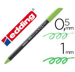 Rotulador edding punta fibra 1200 verde neon n.64 punta de fibra 0,5 mm