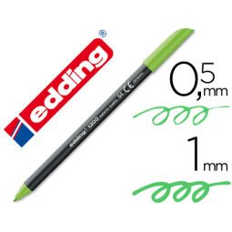 Rotulador edding punta fibra 1200 verde neon n.64 punta de fibra 0,5 mm