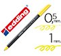 Rotulador edding punta fibra 1200 amarillo neon n.65 punta de fibra 0,5 mm