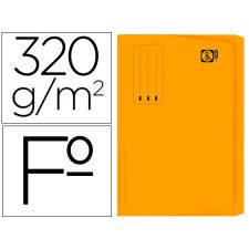 Subcarpeta cartulina gio folio pocket naranja con bolsa y solapa 320gr.