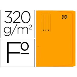 Subcarpeta cartulina gio folio pocket naranja con bolsa y solapa 320gr.