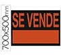 Cartel plastico archivo 2000 \"se vende\" rojo fluorescente 700x500 mm