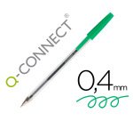 Boligrafo transparente q-connect verde medio kf01043
