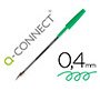 Boligrafo transparente q-connect verde medio kf01043