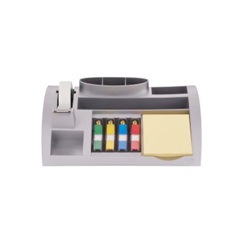 Organizador de sobremesa 3m c-50 incluye bloc de notas rollo de cinta scotch 4 dispensadores de banderitas