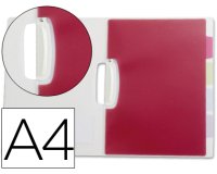 Carpeta liderpapel dossier pinza lateral de plástico polipropileno din a4 transparente con separadores