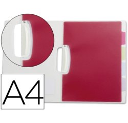 Carpeta liderpapel dossier pinza lateral polipropileno din a4 transparente con separadores