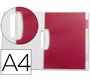 Carpeta liderpapel dossier pinza lateral de plástico polipropileno din a4 transparente con separadores