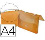 Carpeta beautone portadocumentos broche polipropileno din a4 naranja transparente