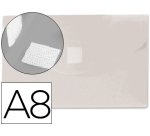 Carpeta liderpapel dossier broche polipropileno din a8 incolora con cierre de velcro