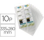 Recambio fundas visifix para tarjetero 2384 bolsa de 10 hojas capacidad 20 tarjetas por hoja