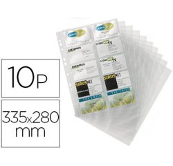 Recambio fundas duraclip para tarjetero 2384 bolsa de 10 hojas capacidad 20 tarjetas por hoja
