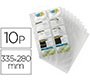 Recambio fundas visifix para tarjetero 2384 bolsa de 10 hojas capacidad 20 tarjetas por hoja