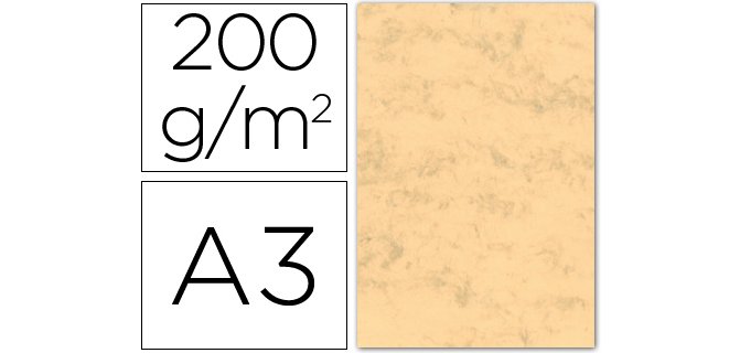 Cartulina marmoleada 200 g - Paquete de 100