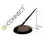 Boligrafo extensible q-connect con cadena metalica y soporte adhesivo