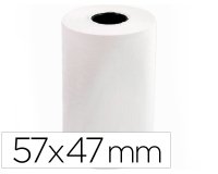 Rollo sumadora termico q-connect 57 mm ancho x 47mm diametro para maquinas tarjetade creditos sin bisfenol a