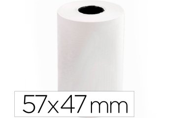 Rollo sumadora termico q-connect 57 mm ancho x 47mm diametro para maquinas tarjetade creditos sin bisfenol a