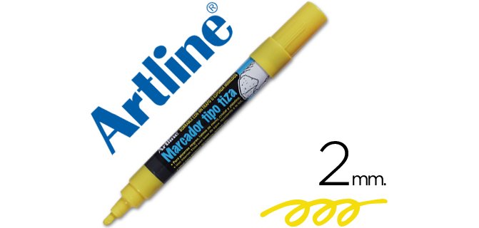 Rotulador artline pizarra verde negra epw-4-am color amarillo bolsa de 4 unidades