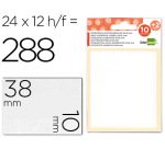 Etiquetas liderpapel sobre de 10 h. + 2 h. obsequio 10x38 mm -21 unidades por hoja