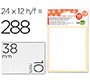 Etiquetas liderpapel sobre de 10 h. + 2 h. obsequio 10x38 mm -21 unidades por hoja