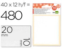 Etiquetas liderpapel sobre de 10 h. + 2 h. obsequio 10x20 mm -35 unidades por hoja