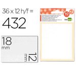 Etiquetas liderpapel sobre de 10 h. + 2 h. obsequio 12x18 mm -36 unidades por hoja