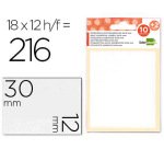 Etiquetas liderpapel sobre de 10 h. + 2 h. obsequio 12x30 mm -18 unidades por hoja