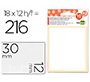 Etiquetas liderpapel sobre de 10 h. + 2 h. obsequio 12x30 mm -18 unidades por hoja