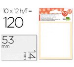 Etiquetas liderpapel sobre de 10 h. + 2 h. obsequio 14x53 mm -10 unidades por hoja