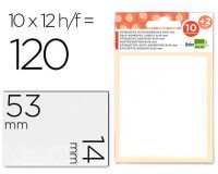 Etiquetas liderpapel sobre de 10 h. + 2 h. obsequio 14x53 mm -10 unidades por hoja
