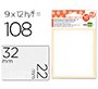 Etiquetas liderpapel sobre de 10 h. + 2 h. obsequio 22x32 mm -9 unidades por hoja