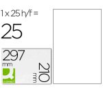 Etiqueta adhesiva q-connect kf00228 -tamaño din a4 -para ink-jet -transparente -caja con 25 hojas din-a4