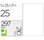 Etiqueta adhesiva q-connect kf00228 -tamaño din a4 -para ink-jet -transparente -caja con 25 hojas din-a4