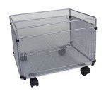 Carrito para carpetas colgante q-connect kf00830 rejilla plata con ruedas metalico 380x325x300 folio prolongado