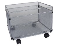 Carrito para carpetas colgante q-connect kf00830 rejilla plata con ruedas metalico 380x325x300 folio prolongado