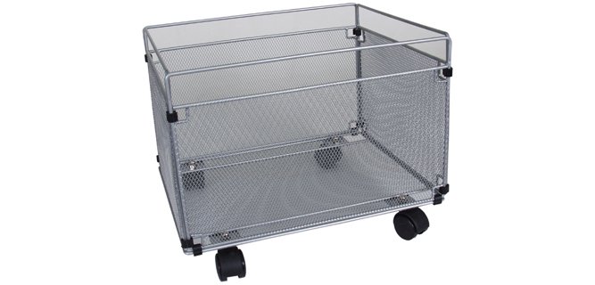 Carrito para carpetas colgante q-connect kf00830 rejilla plata con ruedas metalico 380x325x300 folio prolongado