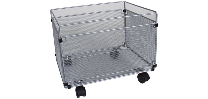 Carrito para carpetas colgante q-connect kf00830 rejilla plata con ruedas metalico 380x325x300 folio prolongado