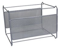 Soporte para carpetas colgante q-connect kf00832 rejilla plata metalico 335x285x250 mm para carpetas din a4