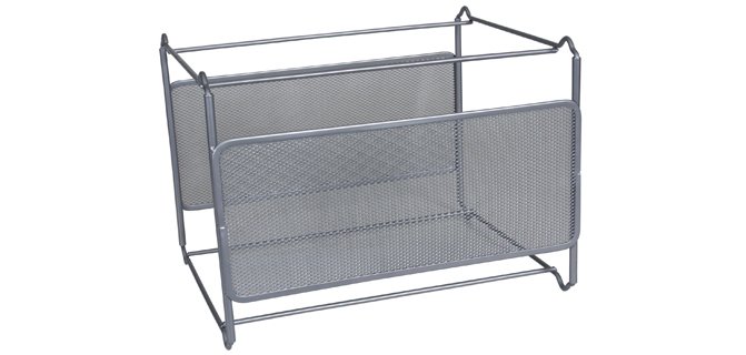 Soporte para carpetas colgante q-connect kf00832 rejilla plata metalico 335x285x250 mm para carpetas din a4