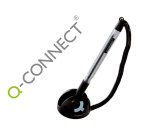 Boligrafo extensible q-connect con cadena plastico y soporte adhesivo