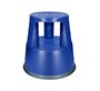 Taburete q-connect ruedas retractiles tres ruedas dos niveles color azul