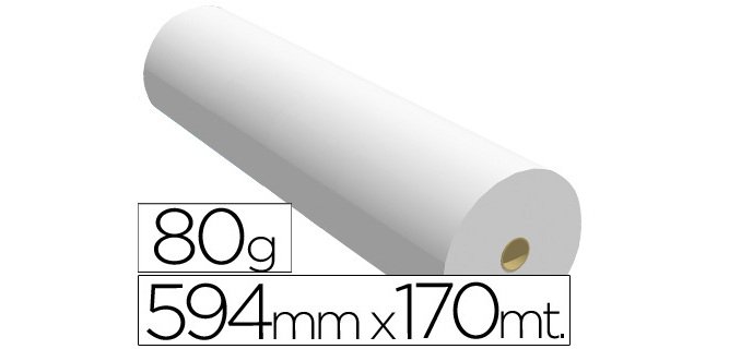 Papel reprografia para plotter navigator 594 mm x 170 m 80 g