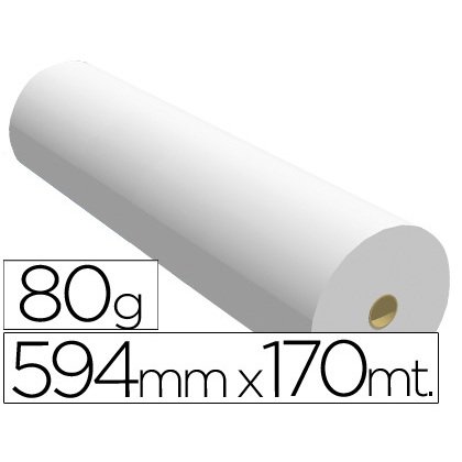 Papel reprografia ppc para plotter 594x170mt 80 g